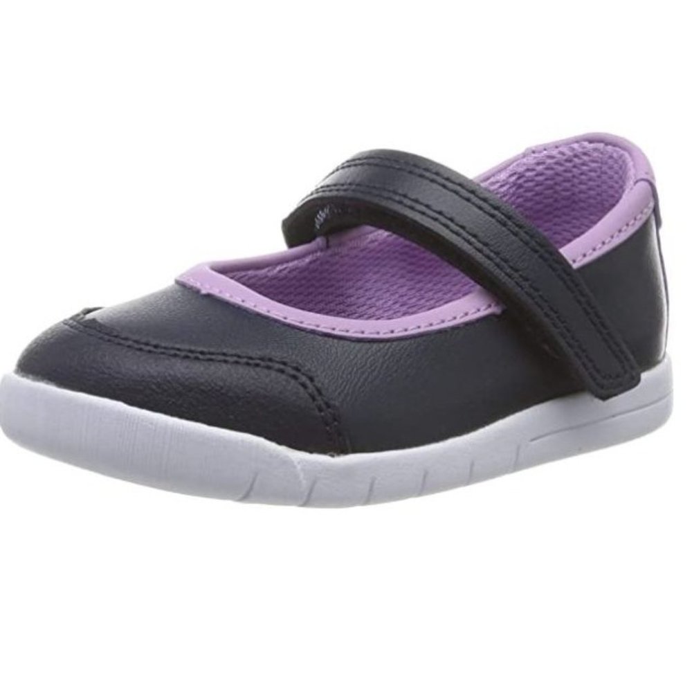 Clarks Kids Girls Emery Halo K T-Closed Ballet Flats Blue Navy/Navy Sz 5.5M NWOB